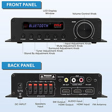 Load image into Gallery viewer, Wireless Bluetooth Home Audio Amplifier - 100W 5 Channel Home Theater Power Stereo Receiver, Surround Sound w/ HDMI, AUX, FM Antenna, Subwoofer Speaker Input, 12V Adapter - Pyle PFA540BT