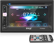 Load image into Gallery viewer, Double Din DVD Car Stereo Player Bluetooth in-Dash Car Stereo Touch Screen Receiver w/ USB/SD, MP3, CD Player, AM FM Radio, Steering Wheel Feature, Hands-Free Call, Camera/Speaker Input - Pyle