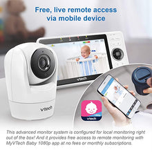 Load image into Gallery viewer, VTech Upgraded Smart WiFi Baby Monitor VM901, 5-inch 720p Display, 1080p Camera, HD NightVision, Fully Remote Pan Tilt Zoom, 2-Way Talk, Free Smart Phone App, Works with iOS, Android