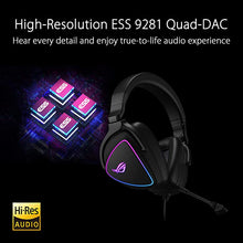 Load image into Gallery viewer, ASUS ROG Delta S Gaming Headset with USB-C | Ai Powered Noise-Canceling Microphone | Over-Ear Headphones for PC, Mac, Nintendo Switch, and Sony Playstation | Ergonomic Design , Black