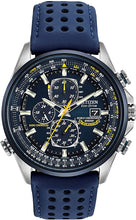 Load image into Gallery viewer, Citizen Eco-Drive World Chronograph A-T Mens Watch, Stainless Steel with Polyurethane strap, Technology, Blue (Model: AT8020-03L)