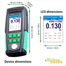 Load image into Gallery viewer, Ultrasonic Thickness Gauge Industrial-882 / Steel Metal Thickness Gauge Meter – Range 0.039 to 8.85 inch| 2.4” HD Color LCD | Auto Calibration