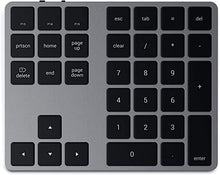Load image into Gallery viewer, Satechi Bluetooth Extended Numeric Keypad – Slim Rechargeable 34-Key Numberpad – Compatible with 2020 MacBook Air, 2020 iPad Pro, 2020/2019 MacBook Pro, iMac/iMac Pro (Space Gray)