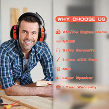 Load image into Gallery viewer, PROHEAR 027 AM FM Radio Headphones with Digital Display, 25dB NRR, Safety Ear Protection Earmuffs for Mowing, Snowblowing, Construction, Work Shops