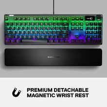 Load image into Gallery viewer, SteelSeries Apex Pro Mechanical Gaming Keyboard – Adjustable Actuation Switches – World’s Fastest Mechanical Keyboard – OLED Smart Display – RGB Backlit