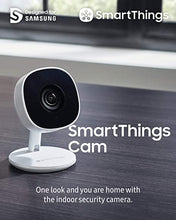 Load image into Gallery viewer, Samsung SmartThings Indoor Security Camera (GP-U999COVLBDA), 1080P HD Video with HDR, Night Vision, Advanced Motion Detection, and Two-Way Audio – Black/White