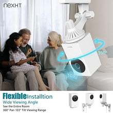 Load image into Gallery viewer, NexHT Indoor Security Camera, 1080P HD Smart Wired Cam for Baby, Pet, Elderly with 360 Degree Pan, Night Vision, Motion Detection and 2-Way Audio