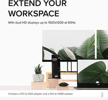 Load image into Gallery viewer, Plugable USB 3.0 Universal Laptop Docking Station Dual Monitor for Windows and Mac (Dual Video: HDMI and DVI/VGA/HDMI, Gigabit Ethernet, Audio, 6 USB Ports)