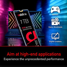 Load image into Gallery viewer, addlink 1TB S70 NVMe PCIe M.2 2280 SSD GEN 3x4 3D TLC NAND R/W up to 3,400/3,000 MB/s Internal Solid State Drive