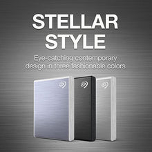 Load image into Gallery viewer, Seagate One Touch SSD 1TB External SSD Portable – Silver, speeds up to 1030MB/s, with Android App, 1yr Mylio Create, 4mo Adobe Creative Cloud Photography Plan and Rescue Services (STKG1000401)