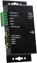 Load image into Gallery viewer, StarTech.com 1 Port Metal Industrial USB to RS422/RS485 Serial Adapter w/ Isolation (ICUSB422IS) Black