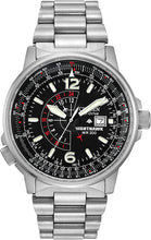 Load image into Gallery viewer, Citizen Eco-Drive Promaster Nighthawk Quartz Mens Watch, Stainless Steel, Pilot watch, Silver-Tone (Model: BJ7000-52E)