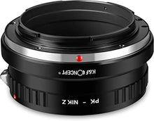 Load image into Gallery viewer, K&F Concept Lens Mount Adapter for Pentax PK Munt Lens to Nikon Z6 Z7 Camera