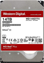 Load image into Gallery viewer, Western Digital 14TB WD Red Plus NAS Internal Hard Drive HDD - 5400 RPM, SATA 6 Gb/s, CMR, 512 MB Cache, 3.5" - WD140EFFX
