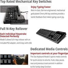 Load image into Gallery viewer, Das Keyboard Model S Wired Mechanical Keyboard, Cherry MX Blue Mechanical Switches, 2-Port USB Hub, Laser Etched Keycaps (104 Keys, Black)