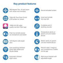 Load image into Gallery viewer, VTech Upgraded Smart WiFi Baby Monitor VM901, 5-inch 720p Display, 1080p Camera, HD NightVision, Fully Remote Pan Tilt Zoom, 2-Way Talk, Free Smart Phone App, Works with iOS, Android