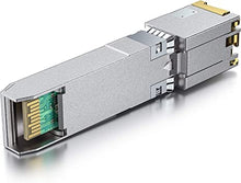 Load image into Gallery viewer, 10Gb SFP+ to RJ45 Module, 10Gbase-T Ethernet SFP+ Copper Transceiver for Dell GP-10GSFP-T, MikroTik, Ubiquiti, Unifi, Netgear, QNAP, D-Link and More, Cat6a/Cat7,30m (98ft)