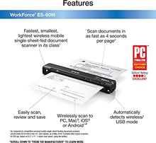 Load image into Gallery viewer, Epson Workforce ES-60W Wireless Portable Sheet-fed Document Scanner for PC and Mac