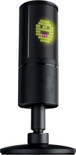 Load image into Gallery viewer, Razer Seiren Emote Streaming Microphone: 8-bit Emoticon LED Display, Stream Reactive Emoticons, Hypercardioid Condenser Mic, Built-in Shock Mount, Height & Angle Adjustable Stand, Classic Black