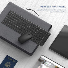 Load image into Gallery viewer, Seenda Ultra Slim Low Profile Wireless Keyboard and Mouse Combo with Number Pad for Windows Devices, Black