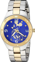 Load image into Gallery viewer, Disney Men's Mickey Mouse Stainless Steel Analog-Quartz Watch with Stainless-Steel Strap, Two Tone, 20 (Model: WDS000624)