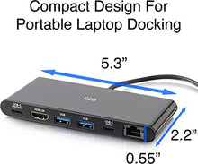 Load image into Gallery viewer, C2G Docking Station, USB C Docking Station, 4K Docking Station, Compatible with USB-C & Thunderbolt 3 Laptops, Black, Cables to Go 28845