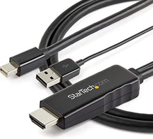 Load image into Gallery viewer, StarTech.com 6ft (2m) HDMI to Mini DisplayPort Cable 4K 30Hz - Active HDMI to mDP Adapter Converter Cable with Audio - USB Powered - Mac & Windows - Male to Male Video Adapter Cable (HD2MDPMM2M)