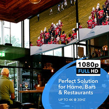 Load image into Gallery viewer, 4K 1x4 HDMI Splitter by OREI - 1 Port to 4 HDMI Display Duplicate/Mirror - Powered Splitter Ver 1.4 Certified for Full HD 1080P High Resolution & 3D Support (One Input To Four Outputs) - HD-104 Black