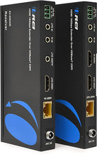 Load image into Gallery viewer, 4K UltraHD Extender over HDBaseT by OREI , Balun Full 18Gbps Over CAT 5/6/7 Ethernet Cable - IR Signal - 230 Ft @ 1080P - 130 Ft @ 4K 60hz