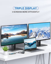 Load image into Gallery viewer, MacBook Pro Docking Station Dual Monitor MacBook Pro HDMI Adapter,9 in 1 USB C Adapters for MacBook Pro Air Mac HDMI Dock Dongle Dual USB C to Dual HDMI Ethernet 3USB SD/TF100W PD