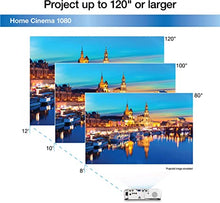 Load image into Gallery viewer, Epson Home Cinema 1080 3-chip 3LCD 1080p Projector, 3400 lumens Color and White Brightness, Streaming/Gaming/Home Theater, Built-in Speaker, Auto Picture Skew, 16,000:1 Contrast, Dual HDMI, White
