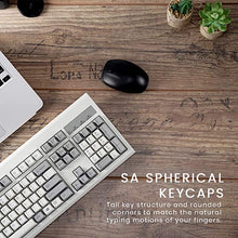 Load image into Gallery viewer, Perixx PERIBOARD-106M, Wired Performance Full-Size USB Keyboard, Curved Ergonomic Keys, Classic Retro Gray/White Color, US English Layout