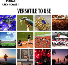 Load image into Gallery viewer, PENTAX Binoculars UD 10x21- Black. 10x magnification with roof prism. Bright and clear viewing, lightweight with Multi-coating to acheive excellent image performance. For concerts, sports and safari