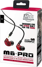 Load image into Gallery viewer, MEE audio M6 PRO Musicians’ In-Ear Monitors with Detachable Cables; Universal-Fit and Noise-Isolating (2nd Generation) (Red)