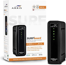 Load image into Gallery viewer, ARRIS SURFboard SBG10 DOCSIS 3.0 Cable Modem & AC1600 Dual Band Wi-Fi Router, Approved for Cox, Spectrum, Xfinity & others (black)