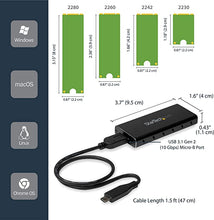 Load image into Gallery viewer, StarTech.com M.2 SSD Enclosure for M.2 SATA SSDs - USB 3.1 (10Gbps) with USB-C Cable - External Enclosure for USB-C Host - Aluminum (SM21BMU31C3)