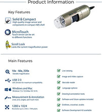 Load image into Gallery viewer, Dino-Lite USB Digital Microscope AM4113T - 1.3MP, 10x - 50x, 220x Optical Magnification, Measurement