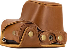 Load image into Gallery viewer, MegaGear "Ever Ready" Leather Camera Case û Easy to Install, Tripod and Peripheral Friendly Accessory û Compatible with Sony Alpha A6000, A6300 (Light Brown)