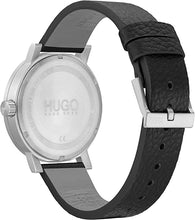 Load image into Gallery viewer, HUGO by Hugo Boss Men's Stainless Steel Quartz Watch with Leather Strap, Black, 20 (Model: 1530115)