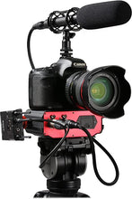 Load image into Gallery viewer, Saramonic SR-AX107 2 Channel Transformer XLR Audio Adapter with Phantom Power & Monitor (Red/Black), AX-107