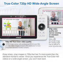 Load image into Gallery viewer, VTech Upgraded Smart WiFi Baby Monitor VM901, 5-inch 720p Display, 1080p Camera, HD NightVision, Fully Remote Pan Tilt Zoom, 2-Way Talk, Free Smart Phone App, Works with iOS, Android