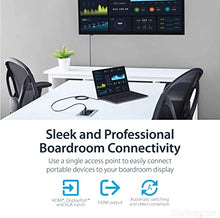 Load image into Gallery viewer, StarTech.com Conference Table Connectivity Pop up Box with AV and Data Ports - HDMI, VGA, DisplayPort to 4K HDMI Output (BOX4HDECP2), Silver