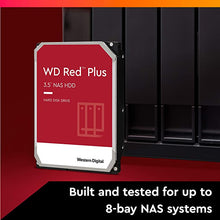 Load image into Gallery viewer, Western Digital 8TB WD Red Plus NAS Internal Hard Drive HDD - 7200 RPM, SATA 6 Gb/s, CMR, 256 MB Cache, 3.5" - WD80EFBX