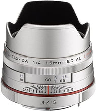 Load image into Gallery viewer, Pentax K-Mount HD DA 15mm f/4 ED AL Fixed Lens for Pentax KAF Cameras ( Limited Silver)