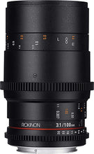 Load image into Gallery viewer, Rokinon Cine DS 100mm T3.1 ED UMC Full Frame Telephoto Macro Cine Lens for Olympus, Panasonic & BlackMagic Micro Four Thirds Cameras