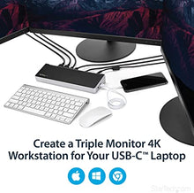 Load image into Gallery viewer, StarTech.com USB-C Dock - 4K Triple Monitor Laptop Docking Station with Dual DisplayPort & HDMI - 100W Power Delivery - USB-C, 4x USB-A Hub - USB 3.1 Gen 1 Type-C Dock - Windows & MacBook (DK30CH2DEP)