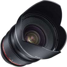 Load image into Gallery viewer, Rokinon DS16M-NEX 16mm T2.2 Cine Wide Angle Lens for Sony Alpha E-Mount Interchangeable Lens Cameras,Black