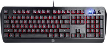 Load image into Gallery viewer, Thermaltake Tt eSPORTS Challenger Edge Aluminum Faceplate 8 Color LED Backlighting Fast Response Key Anti-Ghosting Membrane Gaming Keyboard KB-CHE-MBBLUS-01, Black