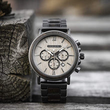 Load image into Gallery viewer, BOBO BIRD 2021 New Men's Wrist Watches Stylish Wood Watch Analog Quartz Casual Wooden Wrist Watch with Gift Box (Grey)