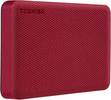 Load image into Gallery viewer, Toshiba Canvio Advance 4TB Portable External Hard Drive USB 3.0, Red - HDTCA40XR3CA